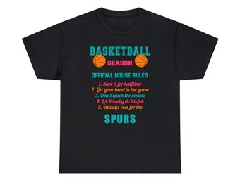 San Antonio Spurs Wemby T-Shirt: Basketball Season House Rules