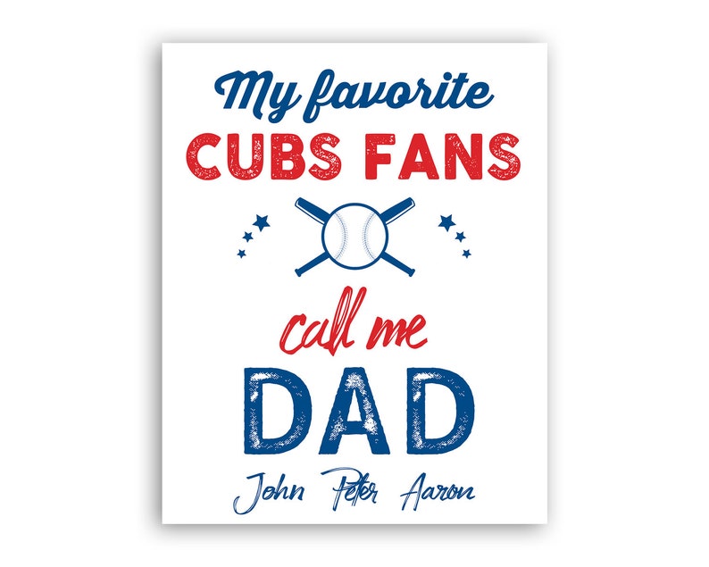 Cubs Gift for Grandpa Dad My Favorite Cubs Fans Call Me Etsy