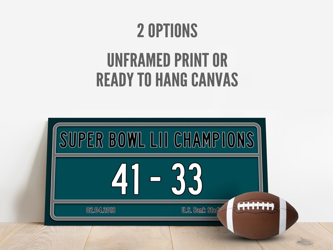 Eagles Super Bowl LII Champions Print: Philadelphia Football Art - Etsy
