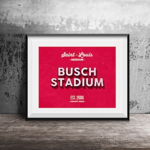 Vintage Busch Stadium,  St. Louis Cardinals Decor, Vintage Baseball, Baseball Poster, Retro Print, Baseball Fan Gift, Sport Lover