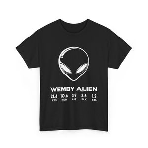 Wemby Alien Stats T-Shirt: San Antonio Spurs Fan Gift