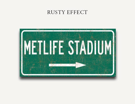 New York Giants and Jets The Meadowlands Stadium Hwy Metal sign your house