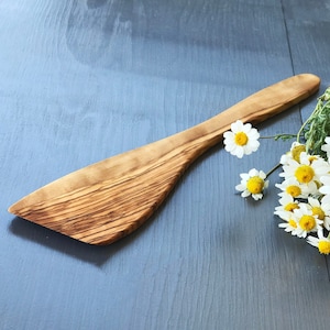 Natural Olive Wood Spatula, Handmade Wooden Spatula, Natural Olive Wood Spatula, Authentic Wooden Spatula, High Quality Wooden Spatula