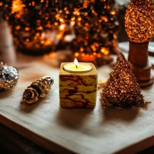 Olive Wood Candle Holder, Olive Wood Tealight Holder, Wooden Candle Holder, Authentic Candle Holders, Luxurious Candle Holders, Tealights