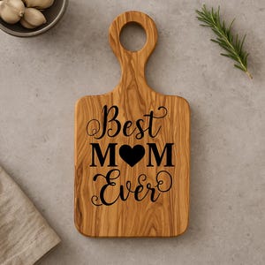 Olive Wood Customizable Cutting Board with Handle