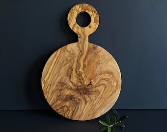 Olive Wood Cutting Board, Modern Wooden Cutting Board, Unique Wood Cutting Board, Olive Wood Chopping Board