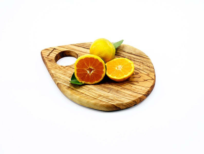 Olive Wood Serving Board, Natural Wooden Cheese Board, Wooden Cutting Board, Handmade Wooden Cutting Board, Patterned Wooden Cutting Board image 4