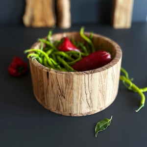 Handmade Olive Wood Large Salad Bowl | 10 Inches Salad - Fruit Bowls | Unique Gift,Large Olive Wood Serving Bowl