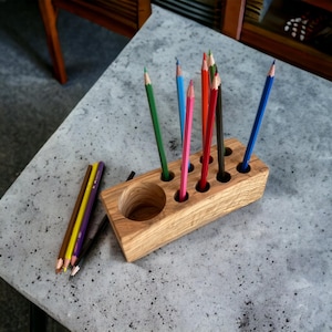 Customizable Olive Wood Pen Holder  | Personalized Turkish Olive Wood Pen Holder | Kids Pencil Pot | Wood Desk Organizer | Handmade Gift