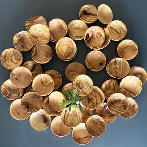 Deformed Olive Wood Mini Bowls in Bulk | Rustic Tiny Dishes |  Ring Dishes | Pinch Bowls | Christmas Dishes