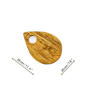 Olive Wood Serving Board, Natural Wooden Cheese Board, Wooden Cutting Board, Handmade Wooden Cutting Board, Patterned Wooden Cutting Board image 3
