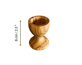 Handmade Olive Wood Egg Cup - Natural Wooden Egg Holder, 1.97 X 1.97 X 2.76 Inches - View #7