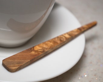 1 DOLLAR Olive Wood Tea Stirrers, Wooden Handmade Stirrers