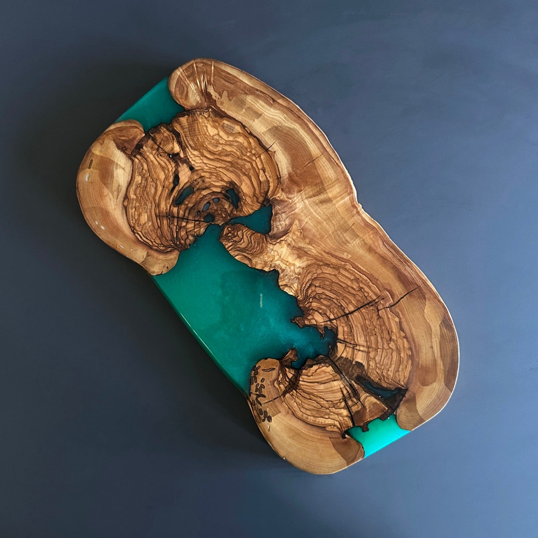 Planche En Bois D'olivier Séché Au Four – 690x300x35 Mm – Idéale Pour Résine époxy Ou Cuisine