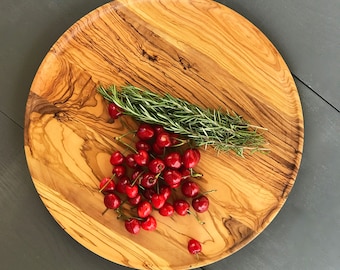 Olive Wood Round Tray, Olive Wood Tray, Coffee Table Tray, Authentic Tea Tray, Luxurious Tea Tray, High Quality Wooden Tray