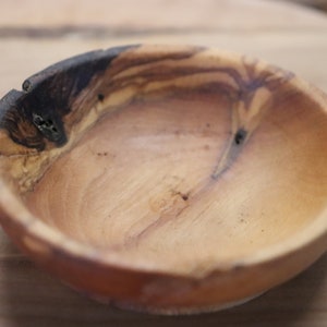 Deformed Olive Wood Mini Bowls in Bulk, Rustic Tiny Dishes image 6