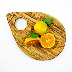 Olive Wood Serving Board, Natural Wooden Cheese Board, Wooden Cutting Board, Handmade Wooden Cutting Board, Patterned Wooden Cutting Board image 5