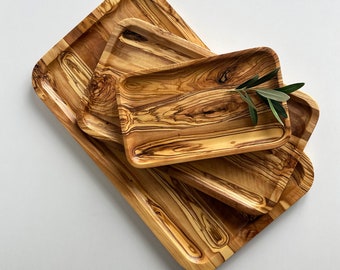 Olive Wood Serving Tray, Handmade Olive Wood Tray