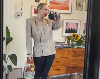 Oversize Vintage Blazer / Oversize Checked Blazer / Vintage Oversize Blazer / Wool Blazer / 90s Vintage Blazer / 90s Oversize Blazer / Coat