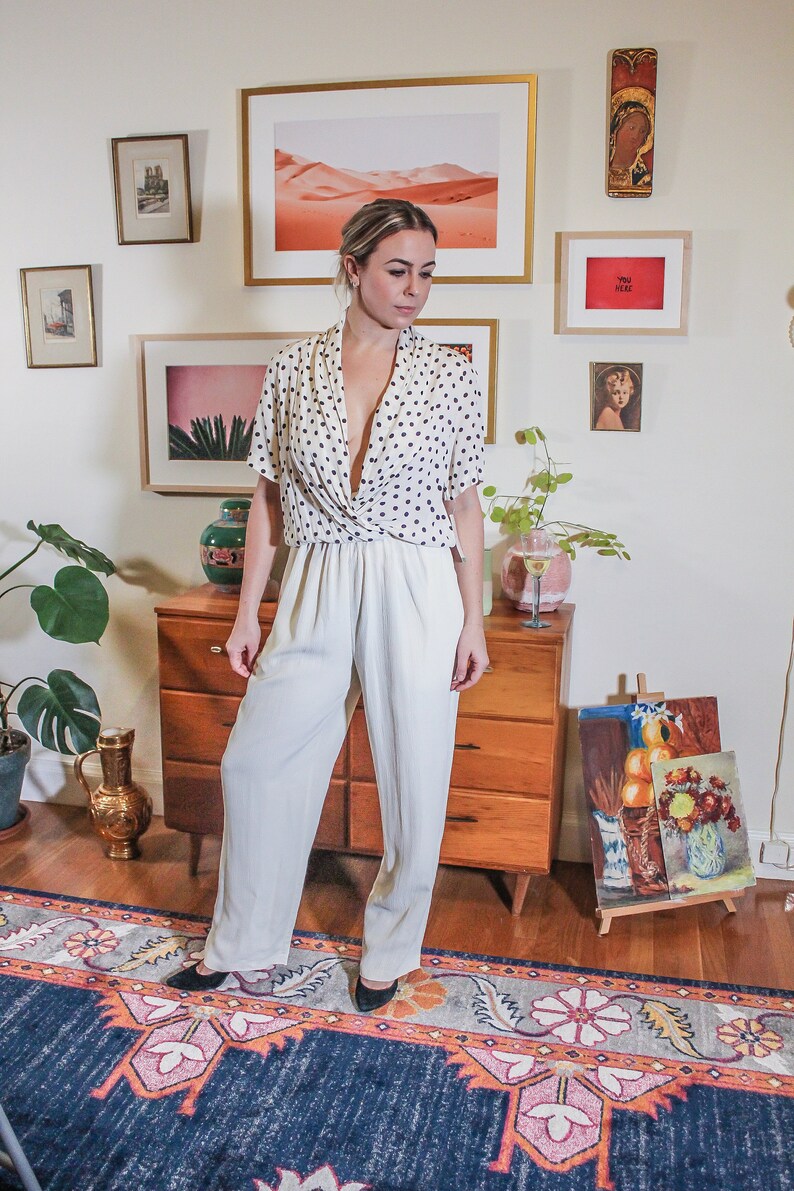 white vintage jumpsuit