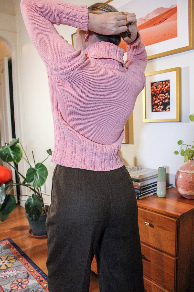 Vintage Tommy Hilfiger / Vintage Sweater / Vintage Turtle Neck / Tommy Hilfiger Sweater / Hand Knit Sweater / Custom Sweater / Logo Sweater image 6