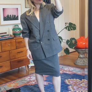 Grey Blazer / Oversize Blazer / Vintage Blazer / Vintage Grey Blazer / Oversized Blazer / Power Suit Gray Blazer Oversize Blazer Mens Blazer