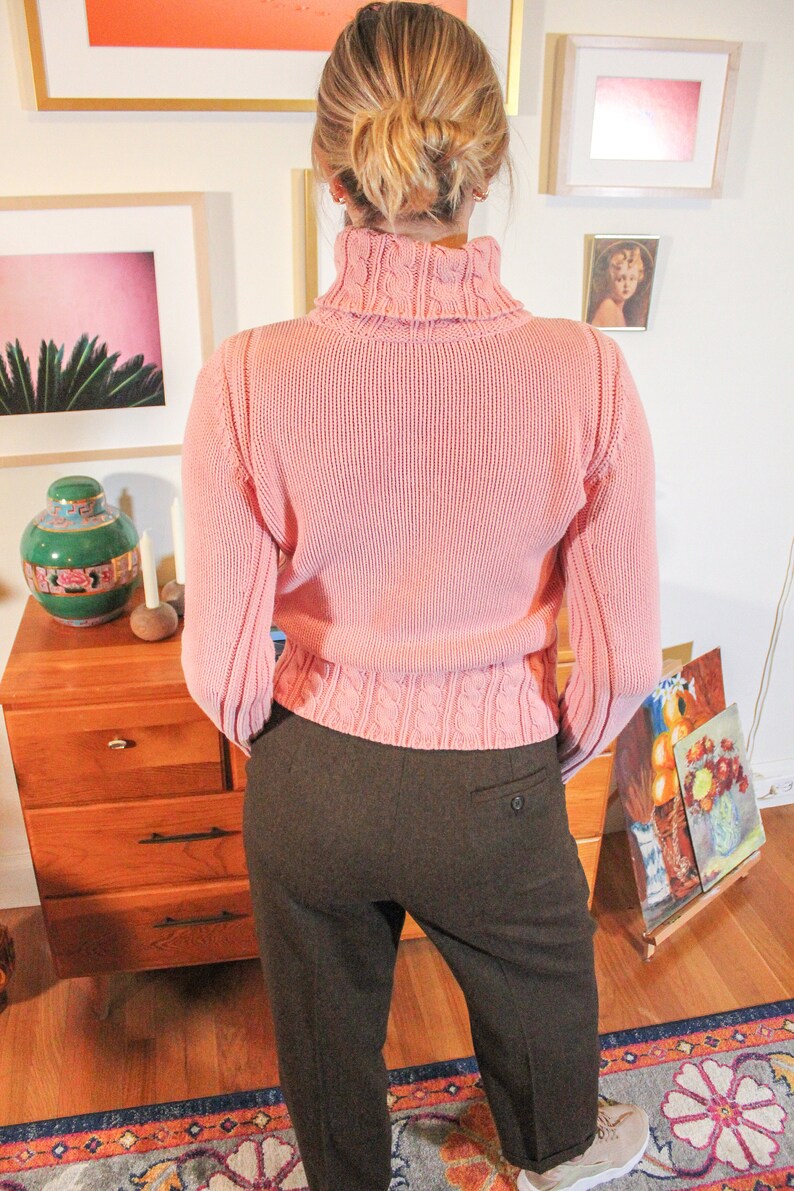 Vintage Tommy Hilfiger / Vintage Sweater / Vintage Turtle Neck / Tommy Hilfiger Sweater / Hand Knit Sweater / Custom Sweater / Logo Sweater image 5