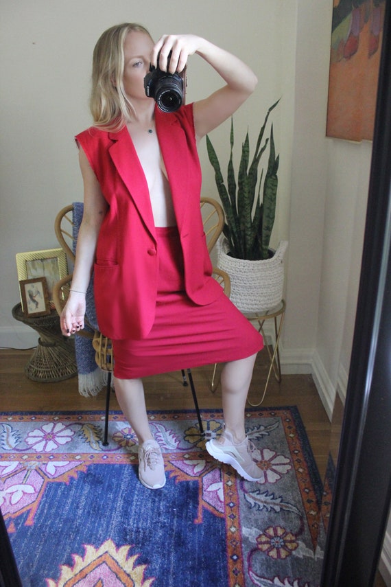 Oversize Blazer Suit / Oversize Vest Suit / Skirt