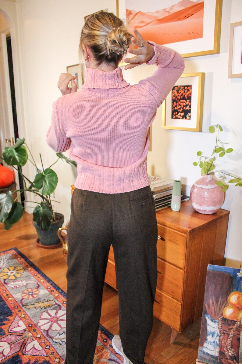 Vintage Tommy Hilfiger / Vintage Sweater / Vintage Turtle Neck / Tommy Hilfiger Sweater / Hand Knit Sweater / Custom Sweater / Logo Sweater image 2