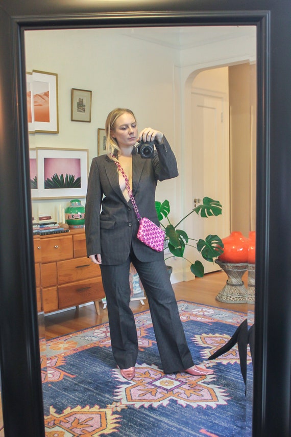 Vintage Brown Wool Suit / Vintage Power Suit / Vi