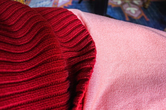 Vintage Peach Sweater Midi Skirt / Vintage Midi S… - image 2