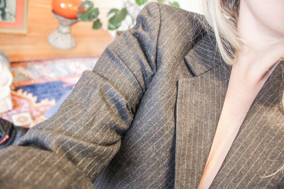 Vintage Brown Wool  Suit / Vintage Power Suit / V… - image 4