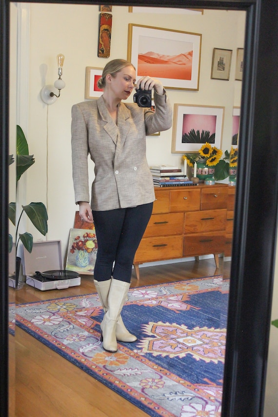 Oversize Vintage Blazer / Oversize Checked Blazer