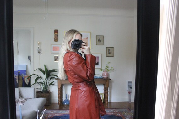 Leather Duster / Leather Jacket / Brown Leather Ja