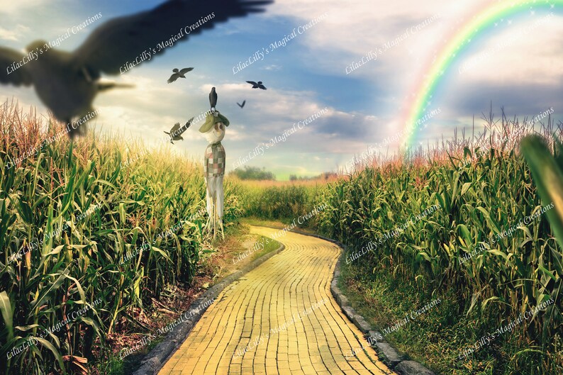 Mago de Oz Espantapájaros Fondo Digital | Etsy
