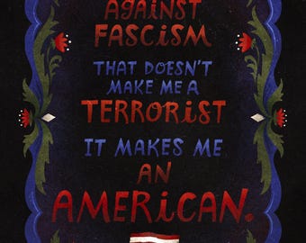 Art Print - I am Against Fascism