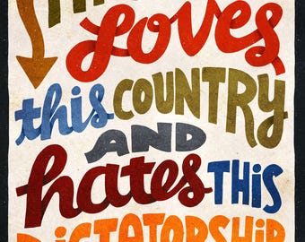 Protest Art Print - This Person Loves This Country...