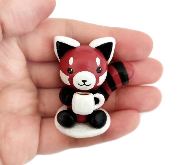 red panda clay model