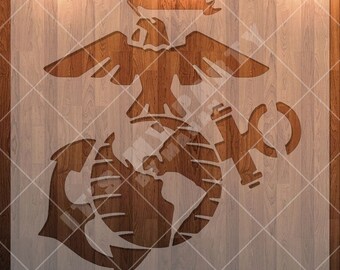 USMC Marine Corps Eagle Anchor Globe Stencil for Painting Cerakote Duracoat DIY
