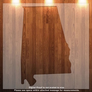 Alabama, AL, Stencil, Cutout, Stencil, Durable,  Reusable *