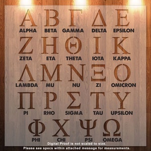 Greek Letters, Greek Stencil, Fraternity, Sorority, Stencil, College, School Logo, Durable, Reusable *