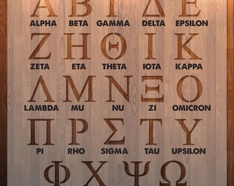 Greek Letters, Greek Stencil, Fraternity, Sorority, Stencil, College, School Logo, Durable, Reusable *