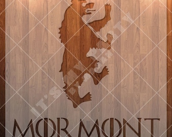 House Mormont, GOT, Series Clear Stencil, Durable, Reusable .007 Mil