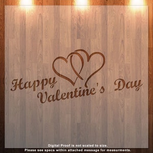 Happy Valentines Day, Herzen, Valentinstag, Schablone, langlebig, wiederverwendbar