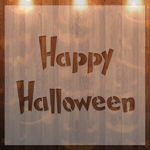 Happy Halloween, Text, Cookie, Tattoo Clear Stencil, Durable, Reusable .007 Mil