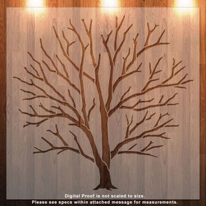Tree, Nature,  Clear Stencil, Durable, Reusable .007 Mil
