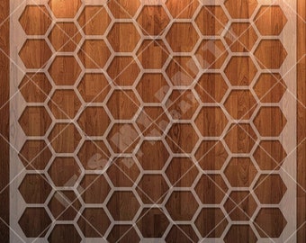 Honeycomb, Hexagon, Large, Bee, Honey Clear Stencil, Durable, Reusable .007 Mil