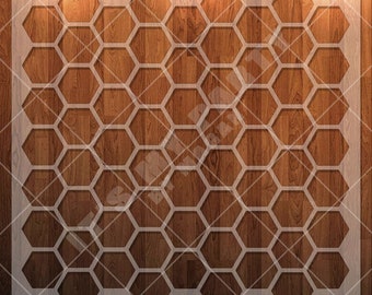 Honeycomb, Hexagon, Large, Bee, Honey Clear Stencil, Durable, Reusable .007 Mil