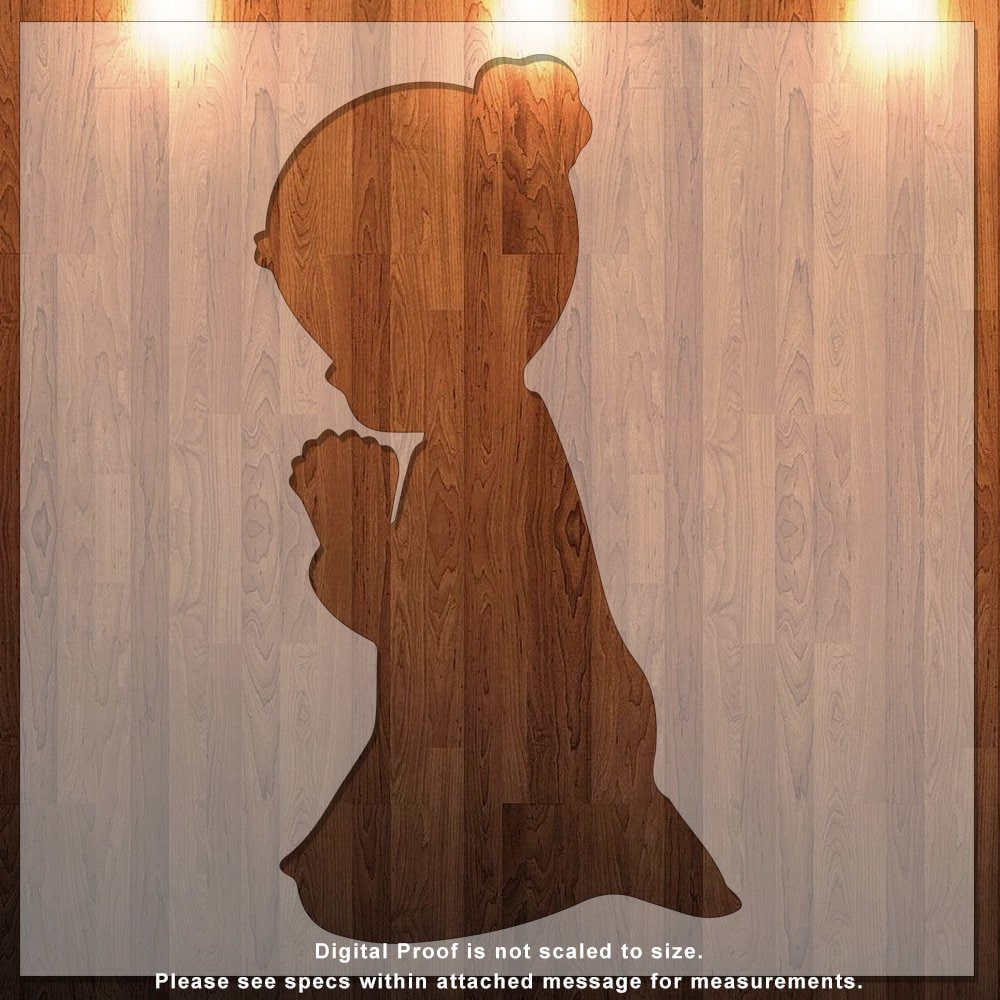 Girl Praying Baby Girl Praying Stencil Durable Reusable Etsy