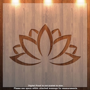 Lotus, Flower, Stencil, Durable, Reusable *